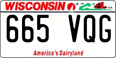 WI license plate 665VQG