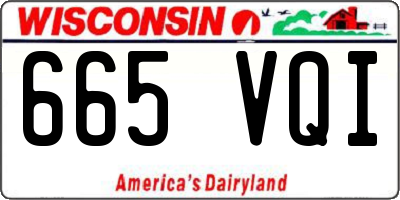 WI license plate 665VQI
