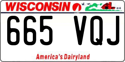 WI license plate 665VQJ