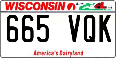 WI license plate 665VQK