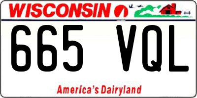 WI license plate 665VQL
