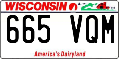 WI license plate 665VQM