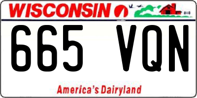 WI license plate 665VQN