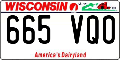 WI license plate 665VQO