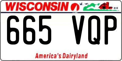 WI license plate 665VQP