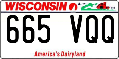 WI license plate 665VQQ