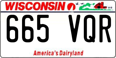 WI license plate 665VQR