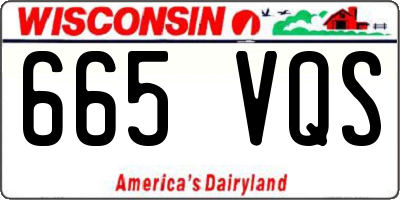 WI license plate 665VQS