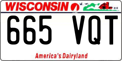 WI license plate 665VQT