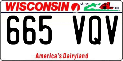 WI license plate 665VQV