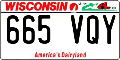 WI license plate 665VQY