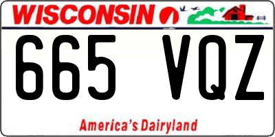 WI license plate 665VQZ