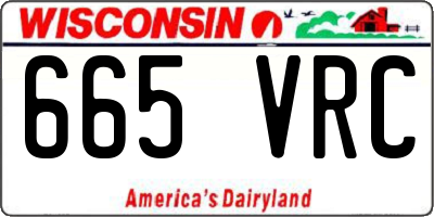 WI license plate 665VRC