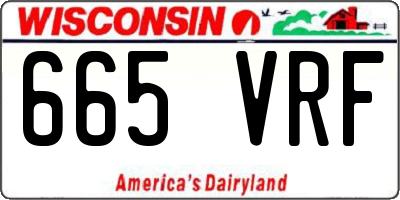 WI license plate 665VRF