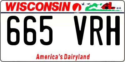 WI license plate 665VRH