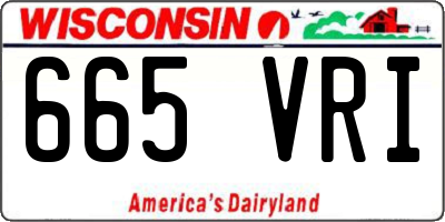 WI license plate 665VRI