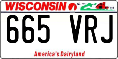 WI license plate 665VRJ