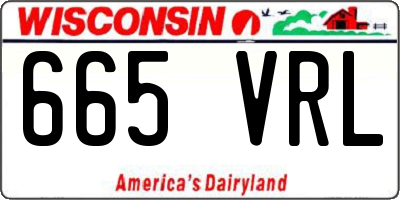 WI license plate 665VRL