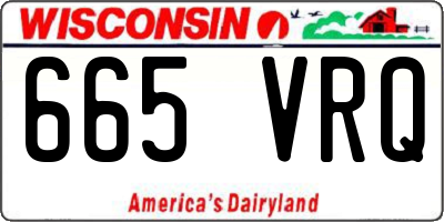WI license plate 665VRQ