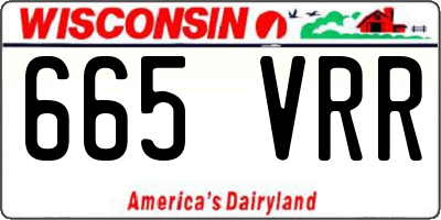 WI license plate 665VRR