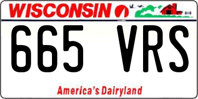 WI license plate 665VRS