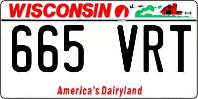 WI license plate 665VRT