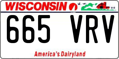 WI license plate 665VRV
