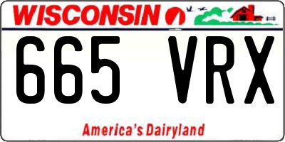 WI license plate 665VRX