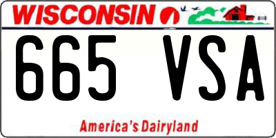 WI license plate 665VSA