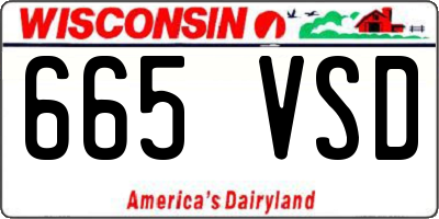 WI license plate 665VSD