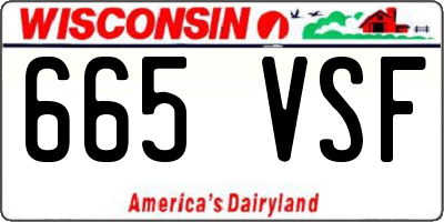 WI license plate 665VSF
