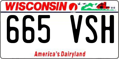 WI license plate 665VSH
