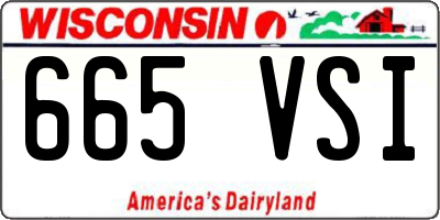WI license plate 665VSI