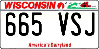 WI license plate 665VSJ