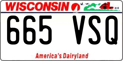 WI license plate 665VSQ
