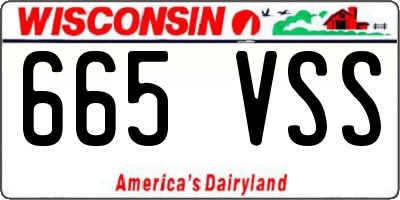 WI license plate 665VSS