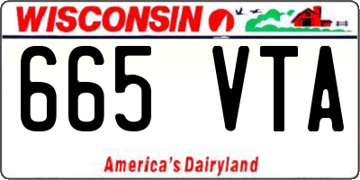 WI license plate 665VTA