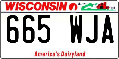 WI license plate 665WJA