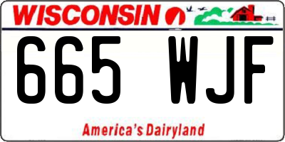 WI license plate 665WJF