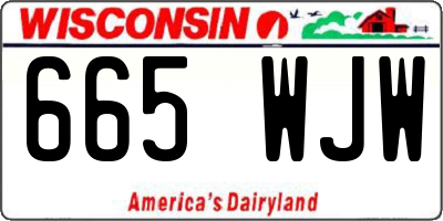 WI license plate 665WJW