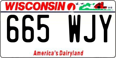 WI license plate 665WJY