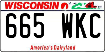 WI license plate 665WKC