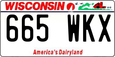 WI license plate 665WKX
