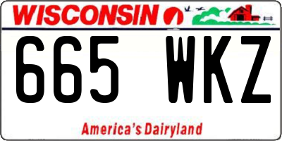 WI license plate 665WKZ