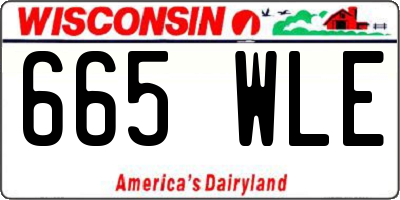 WI license plate 665WLE