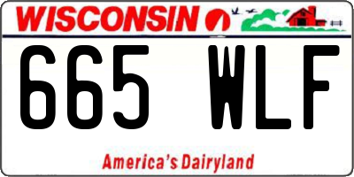 WI license plate 665WLF
