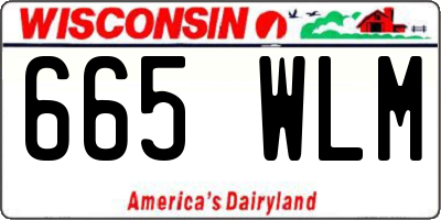 WI license plate 665WLM
