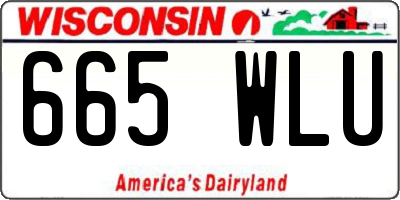 WI license plate 665WLU