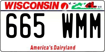 WI license plate 665WMM