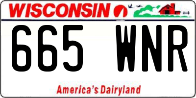 WI license plate 665WNR